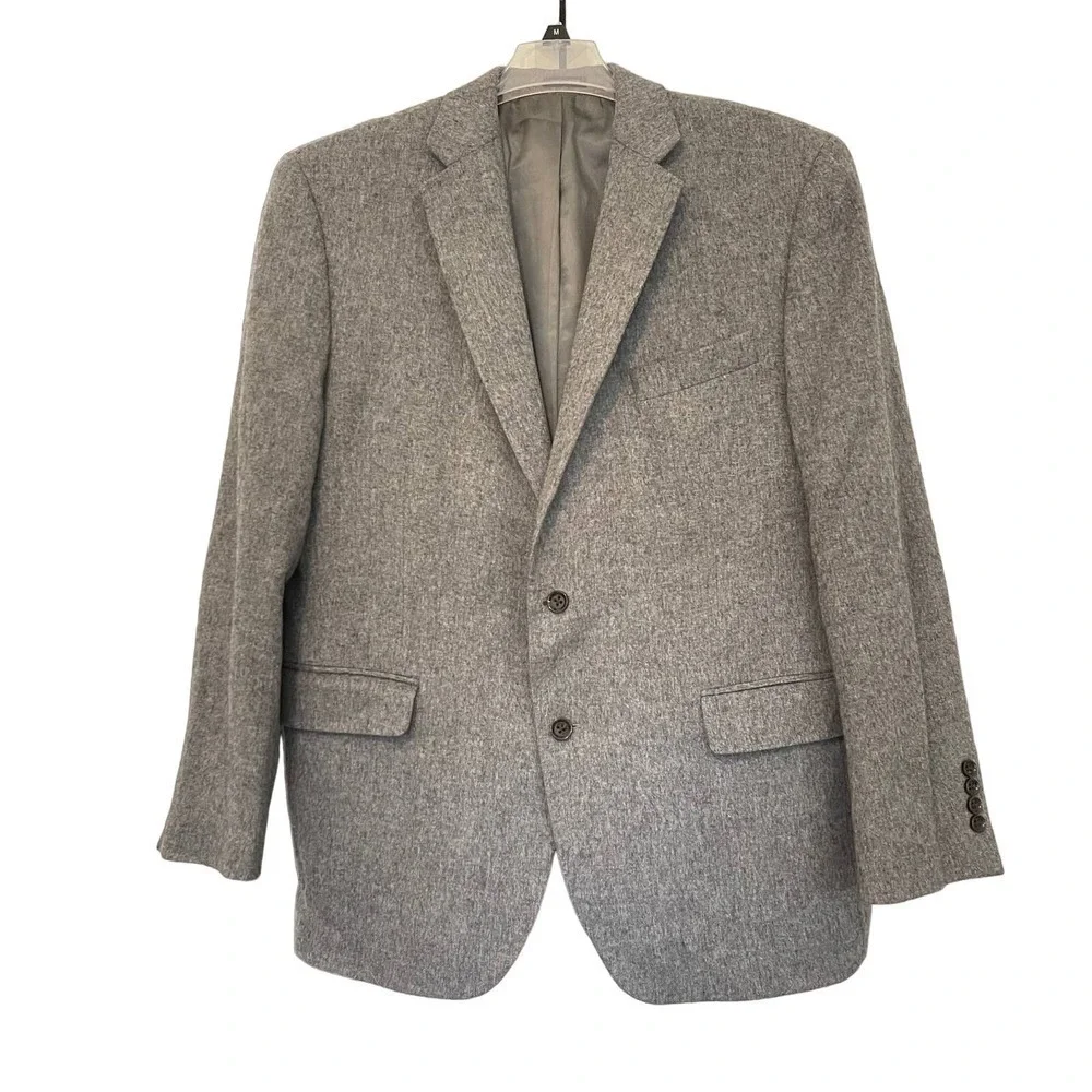 STAFFORD Classic Fit Men's 100% Camel Hair Two Buttons Sport Jacket Blazer 44R